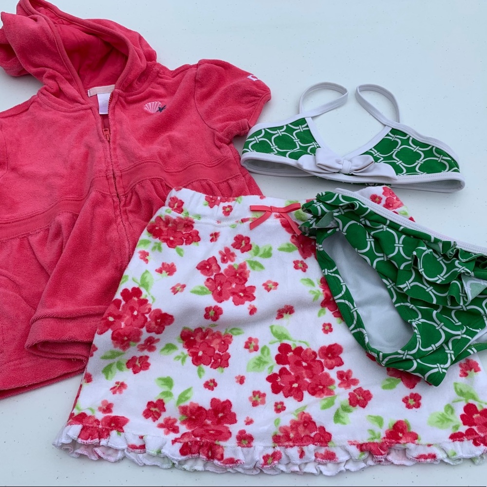 Janie and Jack, bikini, coverup, and skirt